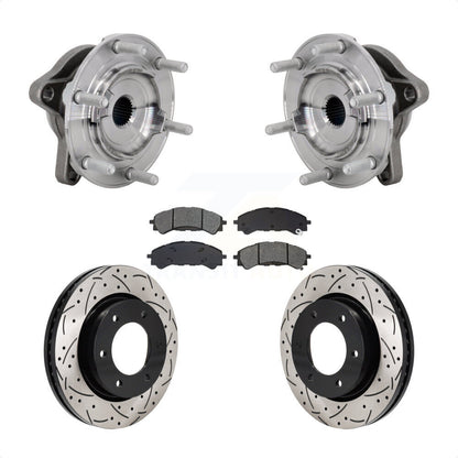 Kit de plaquettes de rotor de frein, roulement de moyeu avant, fente percée, pour Ford Ranger 4W 2019 – 2023