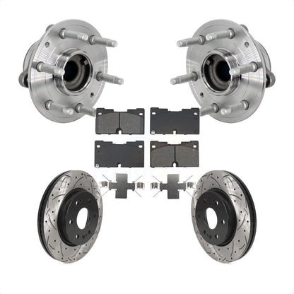 Kit de plaquettes de Rotor de frein, roulement de moyeu avant, fente de perçage, pour Chevrolet GMC Silverado X