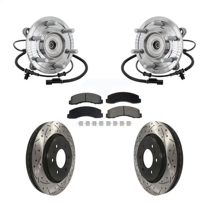 Kit de plaquettes de Rotor de frein, roulement de moyeu avant, fente de perçage, pour Ford F-150 Rapto 2018 – 2020