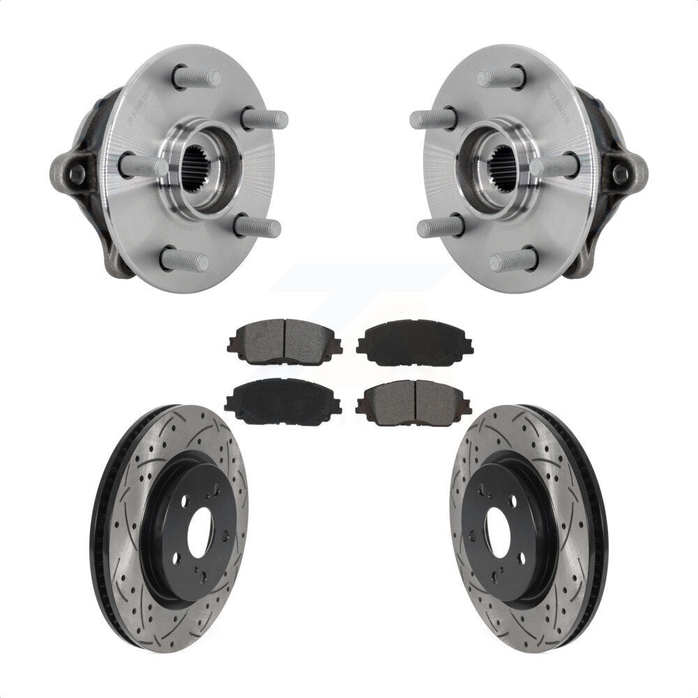 Kit de plaquettes de Rotor de frein, ensemble de roulements de moyeu avant, fente de perçage, pour Toyota RAV4 Venz
