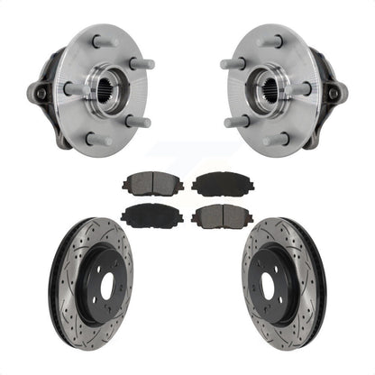 Kit de plaquettes de Rotor de frein, ensemble de roulements de moyeu avant, fente de perçage, pour Toyota RAV4 Venz