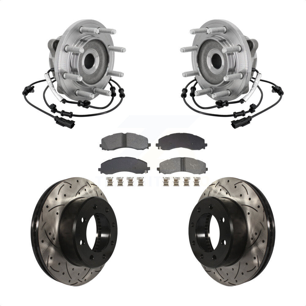 Ensemble de roulement de moyeu avant, fente de perçage, Kit de plaquettes de Rotor de frein pour Ram 2500 350