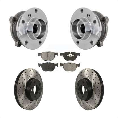 Kit de plaquettes de Rotor de frein, roulement de moyeu avant, fente de perçage, pour BMW X5 X6 M12 x 1.25 Threa