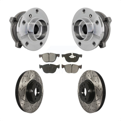 Kit de plaquettes de Rotor de frein, roulement de moyeu avant, fente de perçage, pour BMW X5 X6 M12 x 1.25 Threa