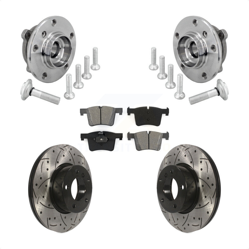 Kit de plaquettes de Rotor de frein, roulement de moyeu avant, fente percée, pour BMW 330i xDrive 230i 430