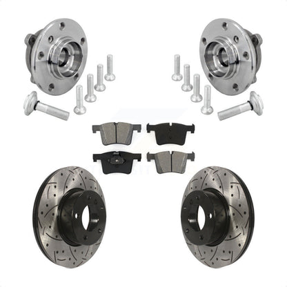 Kit de plaquettes de Rotor de frein, roulement de moyeu avant, fente percée, pour BMW 330i xDrive 230i 430
