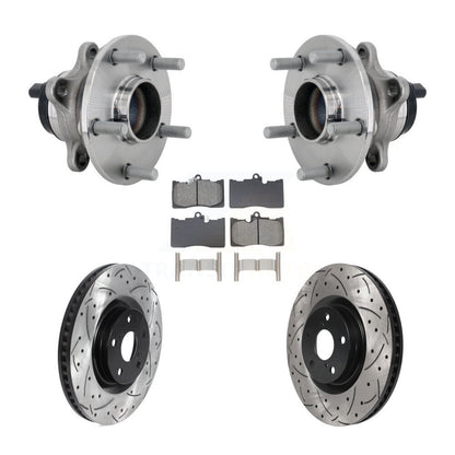 Kit de plaquettes de Rotor de frein, roulement de moyeu avant, fente percée, pour Lexus GS350 RC300 GS450