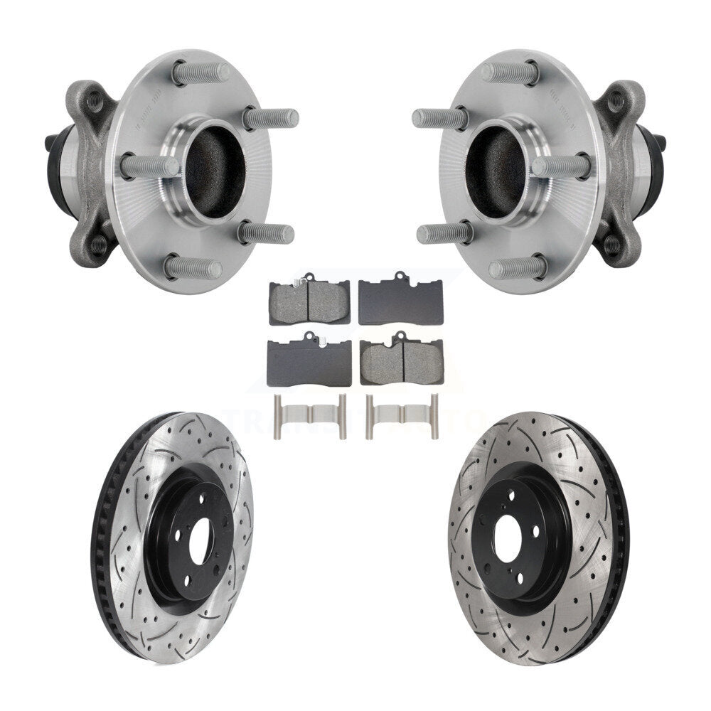 Kit de plaquettes de Rotor de frein, roulement de moyeu avant, fente percée, pour Lexus IS300 IS350 IS200