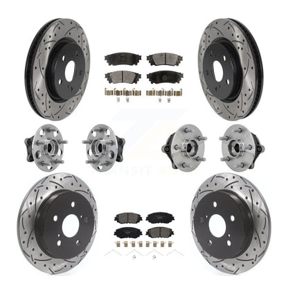 Kit de rotor et de plaquettes de frein revêtus de roulement de moyeu avant et arrière (10 pièces) pour Toyota RAV4 Venz