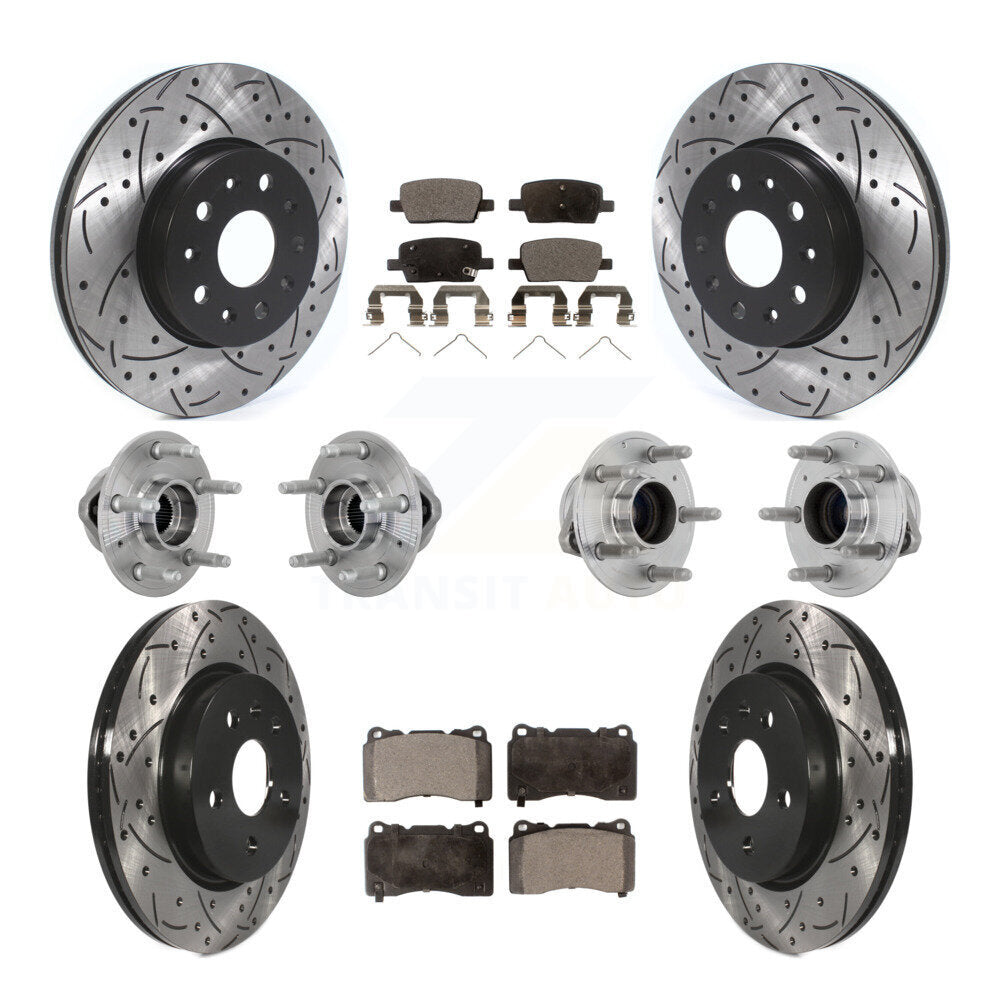 Kit de plaquettes de rotor de frein, roulement de moyeu avant et arrière (10 pièces) pour Chevrolet Camaro CT