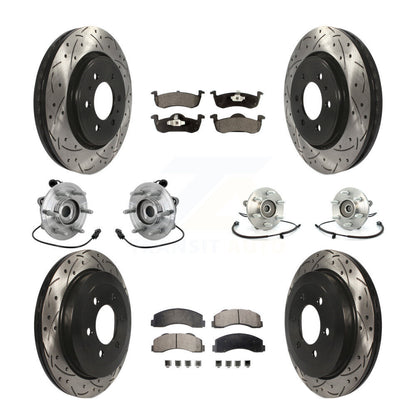 Kit de plaquettes de Rotor de frein revêtues de roulement de moyeu avant et arrière (10 pièces) pour Ford Expedition 4W