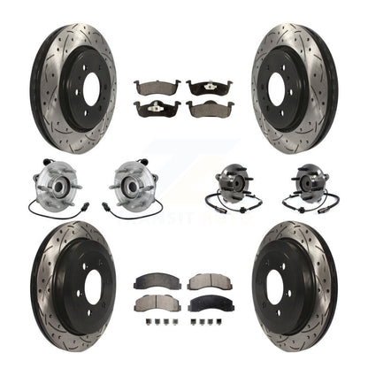 Kit de plaquettes de Rotor de frein revêtues de roulement de moyeu avant et arrière (10 pièces) pour Ford Expedition RW