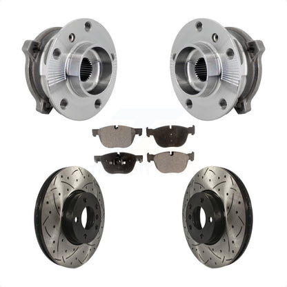 Kit de plaquettes de Rotor de frein, roulement de moyeu avant, fente de perçage, pour BMW X5 X6 M12 x 1.25 Threa