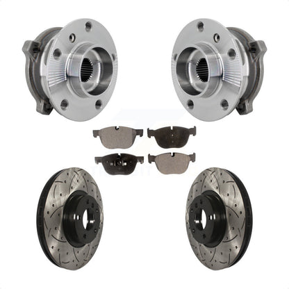 Kit de plaquettes de Rotor de frein, roulement de moyeu avant, fente de perçage, pour BMW X5 X6 M12 x 1.25 Threa