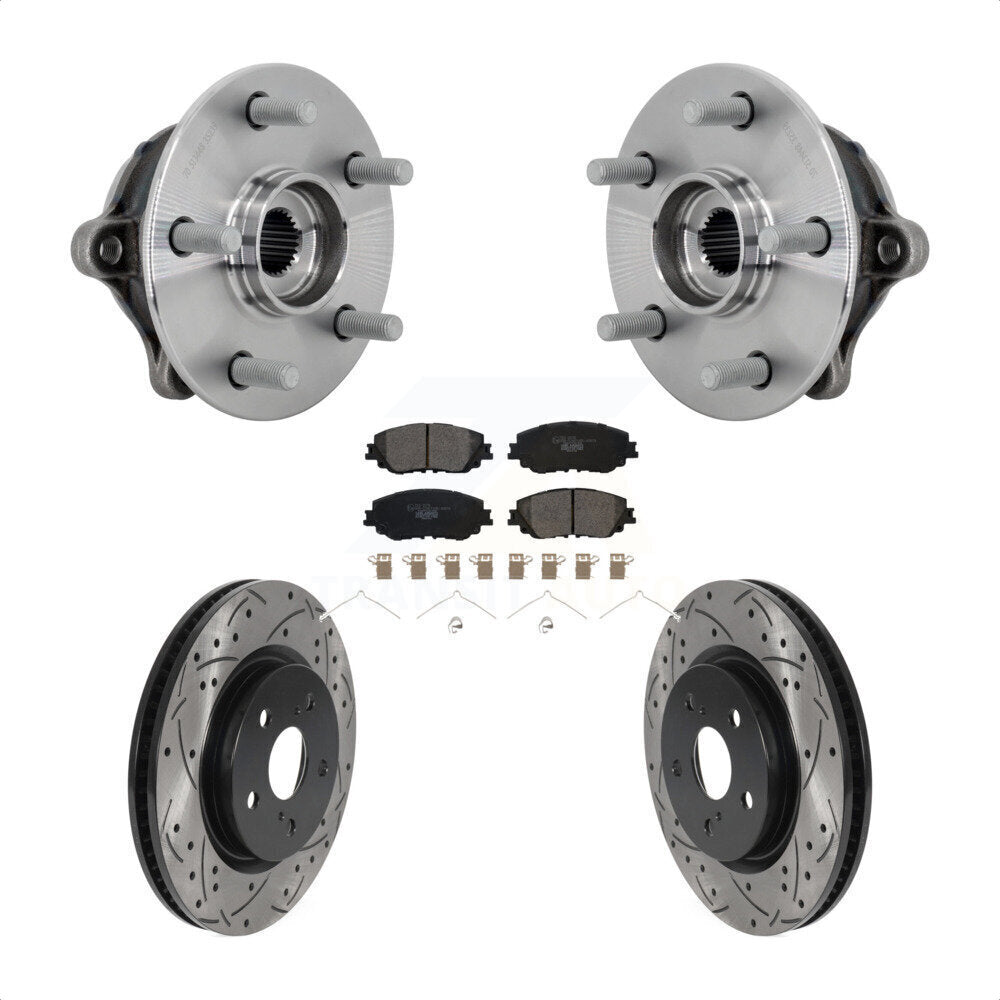 Kit de plaquettes de Rotor de frein, ensemble de roulements de moyeu avant, fente de perçage, pour Toyota RAV4 Venz