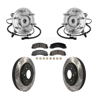 Kit de plaquettes de Rotor de frein, roulement de moyeu avant, fente de perçage, pour Ford F-150 Rapto 2018 – 2020
