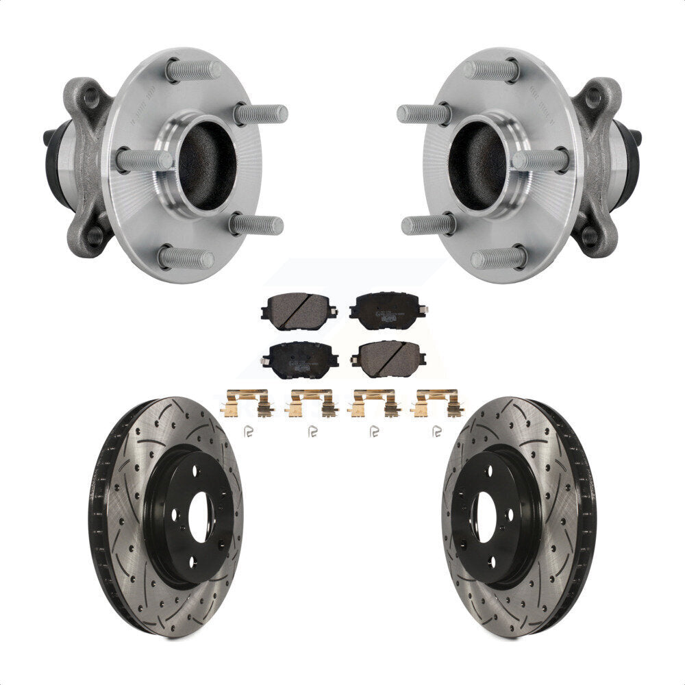 Kit de plaquettes de Rotor de frein, roulement de moyeu avant, fente percée, pour Base Lexus IS250 avec RW