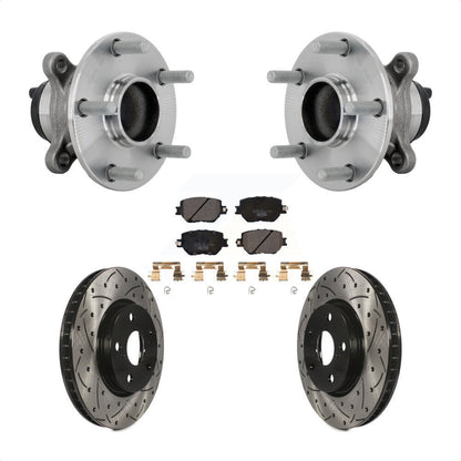 Kit de plaquettes de Rotor de frein, roulement de moyeu avant, fente percée, pour Base Lexus IS250 avec RW