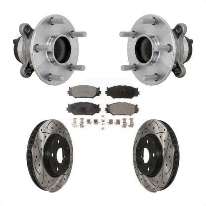 Kit de plaquettes de Rotor de frein, roulement de moyeu avant, fente percée, pour Base Lexus IS250 avec RW