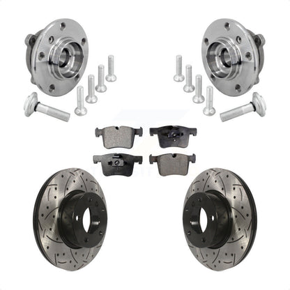 Kit de plaquettes de Rotor de frein, roulement de moyeu avant, fente percée, pour BMW 330i xDrive 230i 430