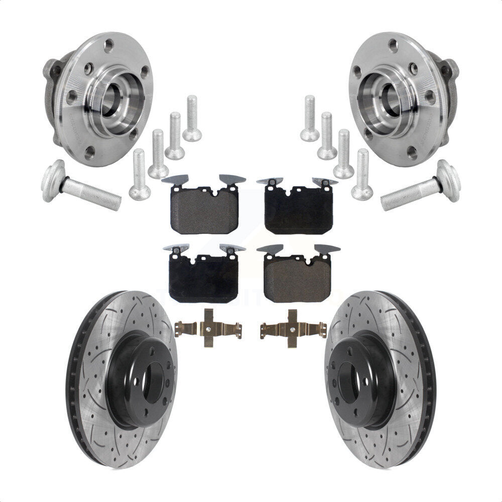 Kit de plaquettes de Rotor de frein, roulement de moyeu avant, fente percée, pour BMW 330i xDrive 440i Gra