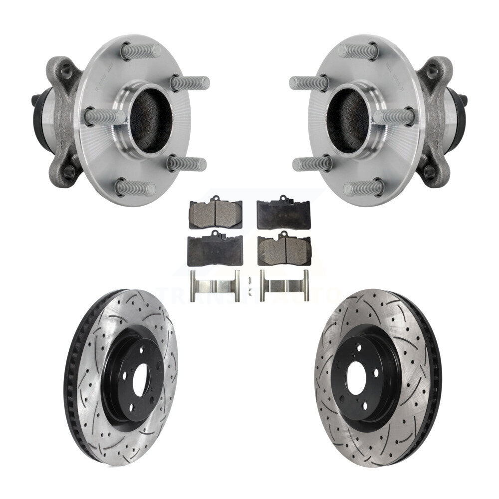 Kit de plaquettes de Rotor de frein, roulement de moyeu avant, fente percée, pour Lexus IS300 IS350 IS200