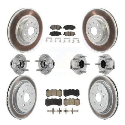 Kit de Rotor et de plaquettes de frein à disque revêtus de roulement de moyeu avant et arrière (10 pièces) pour Cadillac CT