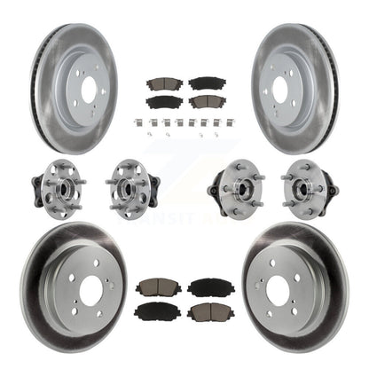Kit de rotor et de plaquettes de frein revêtus de roulement de moyeu avant et arrière (10 pièces) pour Toyota RAV4 Venz