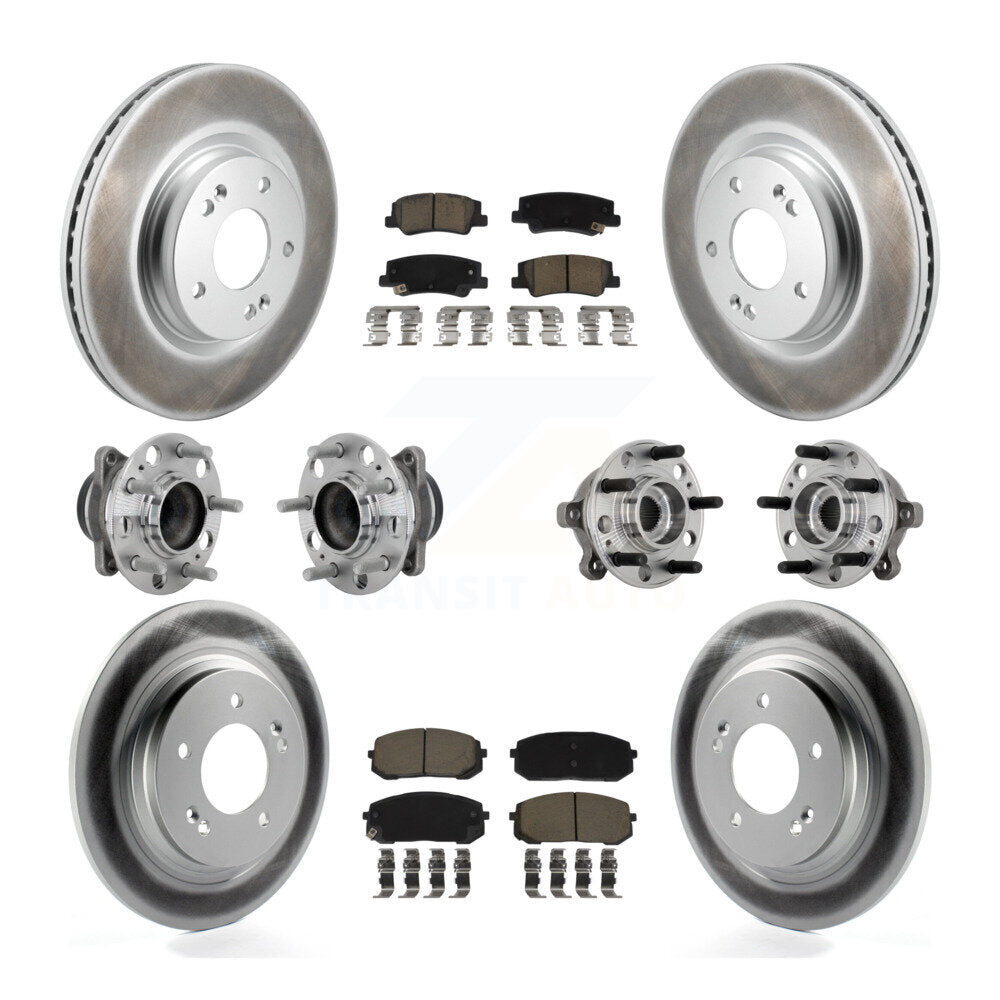 Kit de plaquettes de Rotor de frein, roulement de moyeu avant et arrière (10 pièces), pour Hyundai Sonata Kia K