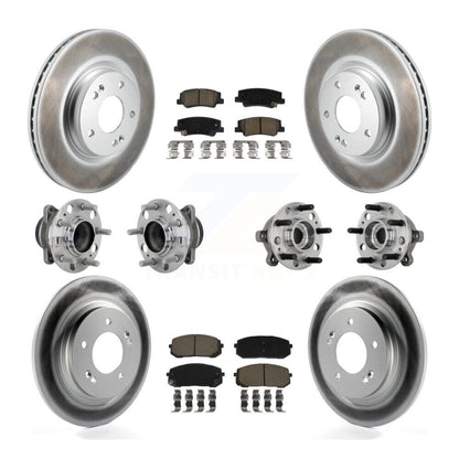 Kit de plaquettes de Rotor de frein, roulement de moyeu avant et arrière (10 pièces), pour Hyundai Sonata Kia K
