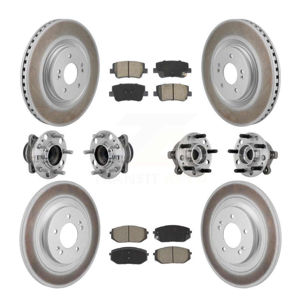 Kit de plaquettes de Rotor de frein, roulement de moyeu avant et arrière (10 pièces), pour Hyundai Sonata Kia K
