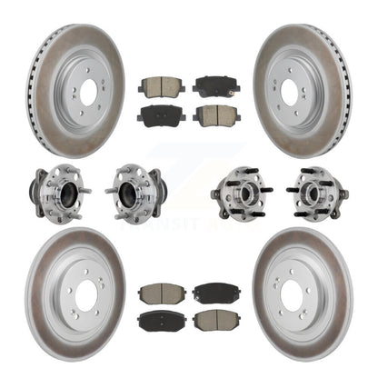 Kit de plaquettes de Rotor de frein, roulement de moyeu avant et arrière (10 pièces), pour Hyundai Sonata Kia K