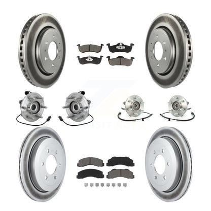 Kit de plaquettes de Rotor de frein revêtues de roulement de moyeu avant et arrière (10 pièces) pour Ford Expedition 4W