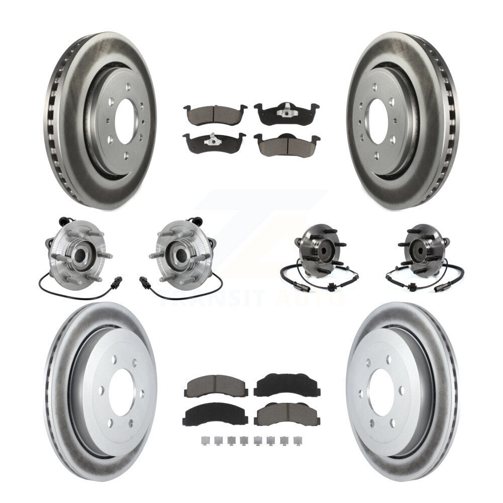 Kit de plaquettes de Rotor de frein revêtues de roulement de moyeu avant et arrière (10 pièces) pour Ford Expedition RW