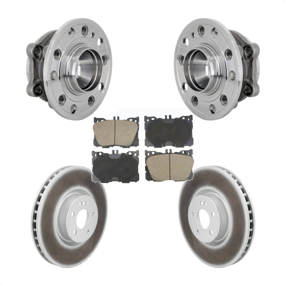 Kit de plaquettes de Rotor de frein enduites de roulement de moyeu avant, pour Mercedes-Benz E450 E400 CLS45