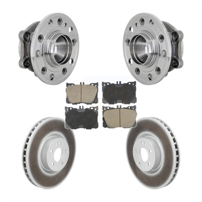 Kit de plaquettes de Rotor de frein enduites de roulement de moyeu avant, pour Mercedes-Benz E450 E400 CLS45