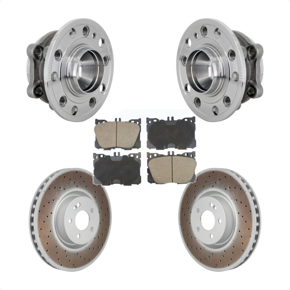 Kit de plaquettes de Rotor de frein enduites de roulement de moyeu avant, pour Mercedes-Benz E450 E400 CLS45