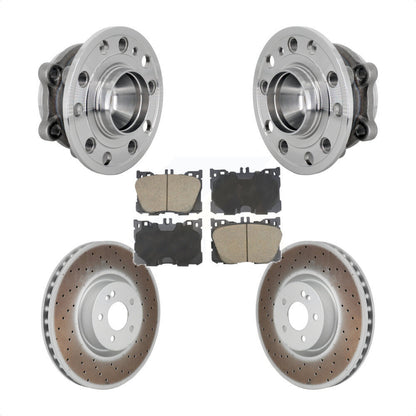 Kit de plaquettes de Rotor de frein enduites de roulement de moyeu avant, pour Mercedes-Benz E450 E400 CLS45
