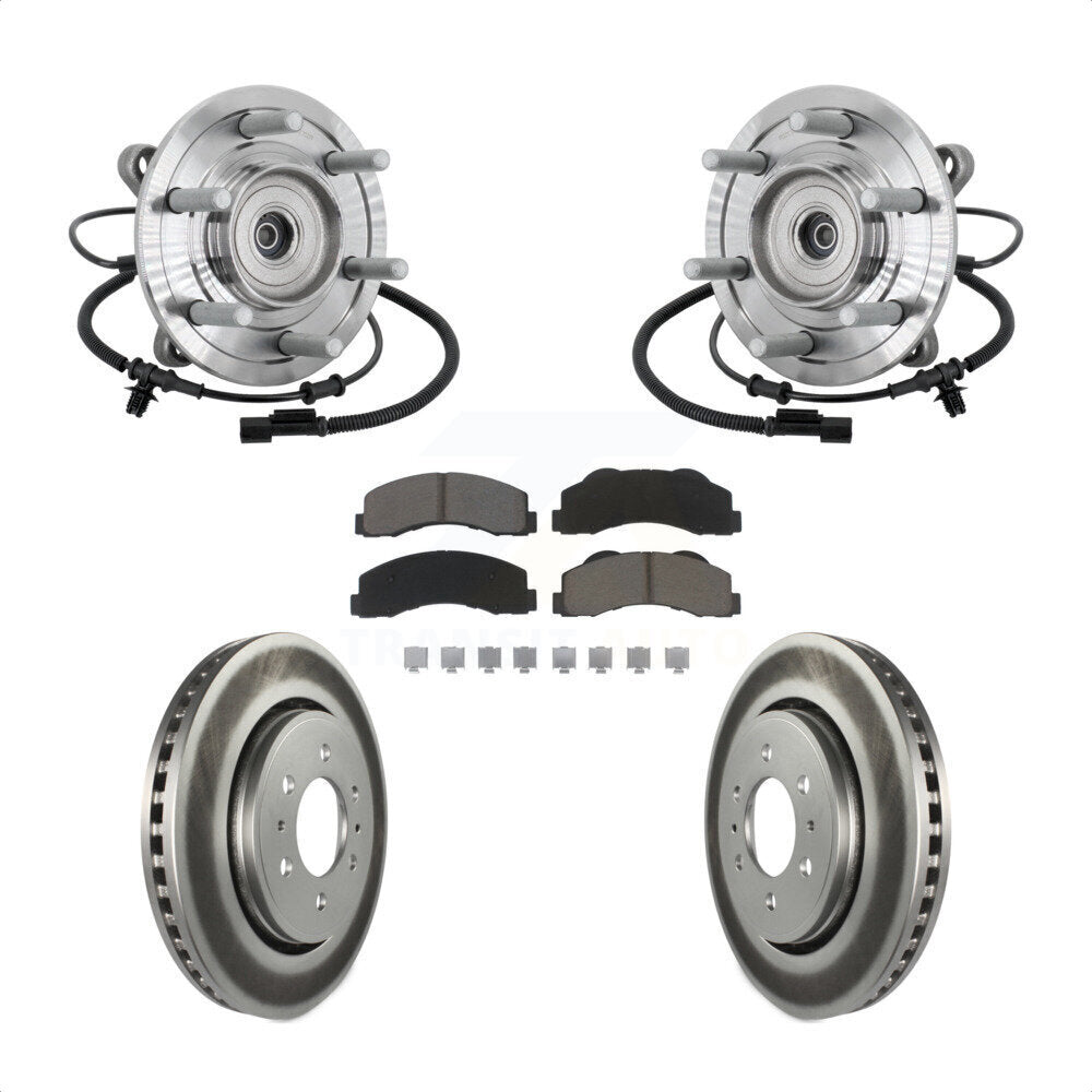Kit de plaquettes de Rotor de frein revêtues de roulement de moyeu avant, pour Ford F-150 Raptor 2017 avec 4W