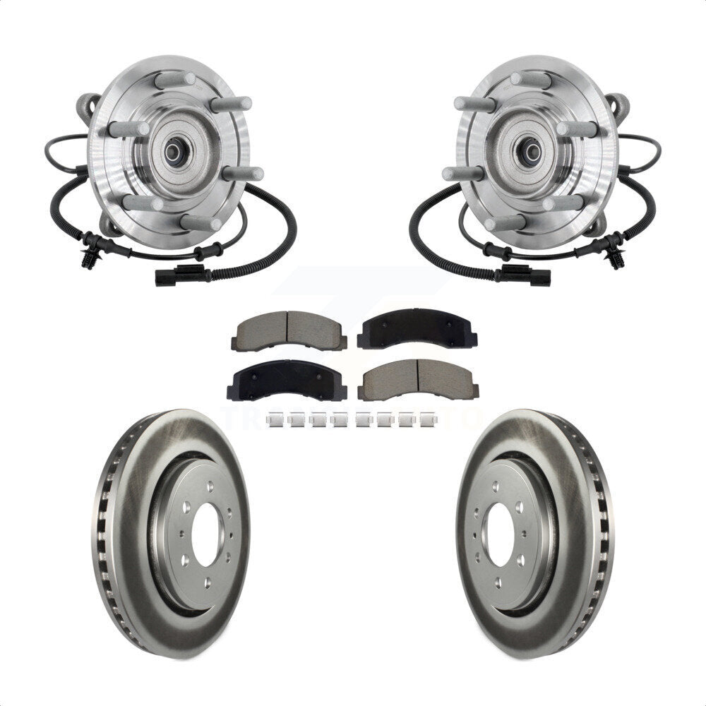 Kit de rotor et de plaquettes de frein revêtus de roulement de moyeu avant, pour Ford F-150 Rapto 2018 – 2020