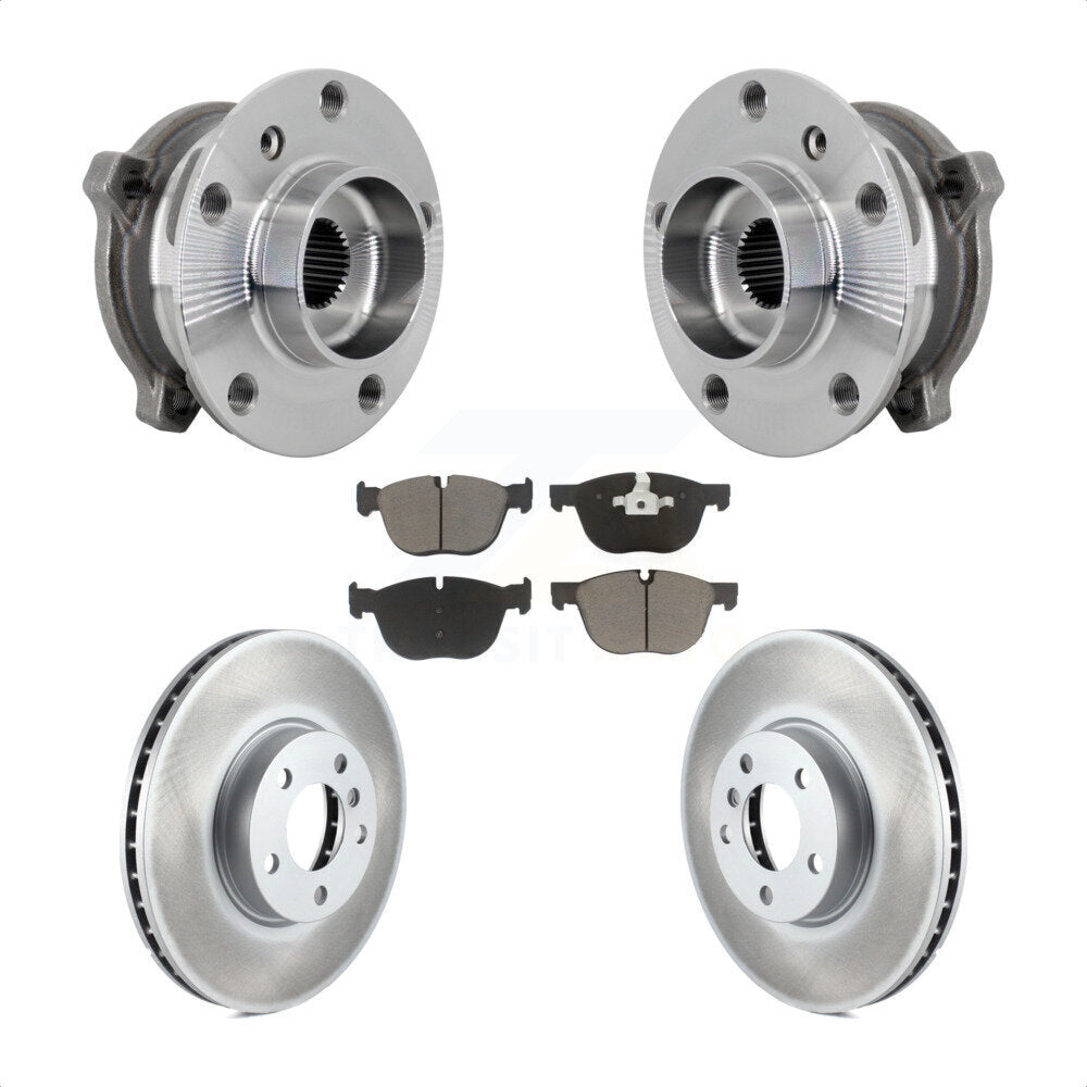 Kit de Rotor et de plaquettes de frein enduits de roulement de moyeu avant, pour BMW X5 X6 M12 x 1.25 Threa