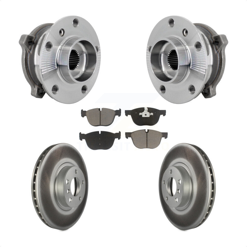 Kit de Rotor et de plaquettes de frein enduits de roulement de moyeu avant, pour BMW X5 X6 M12 x 1.25 Threa