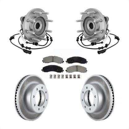 Ensemble de roulement de moyeu avant, Rotor de frein à disque revêtu et Kit de plaquettes pour Ram 2500 350