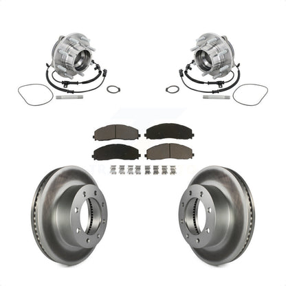 Kit de plaquettes de Rotor de frein enduites d'assemblage de roulement de moyeu avant pour Ford F-450 Super Dut
