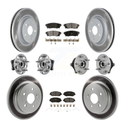 Kit de rotor et de plaquettes de frein revêtus de roulement de moyeu avant et arrière (10 pièces) pour Toyota RAV4 Venz