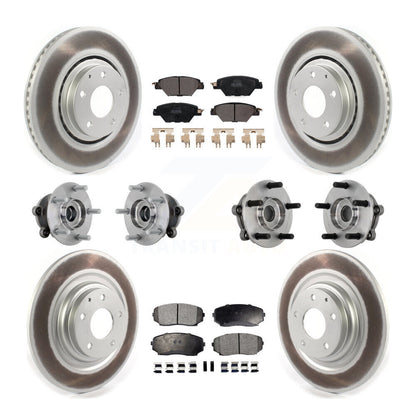 Kit de plaquettes de rotor de frein, roulement de moyeu avant et arrière (10 pièces) pour Mazda CX-9 AW 16-23