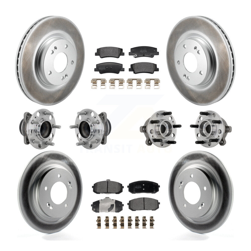 Kit de plaquettes de Rotor de frein, roulement de moyeu avant et arrière (10 pièces), pour Hyundai Sonata Kia K