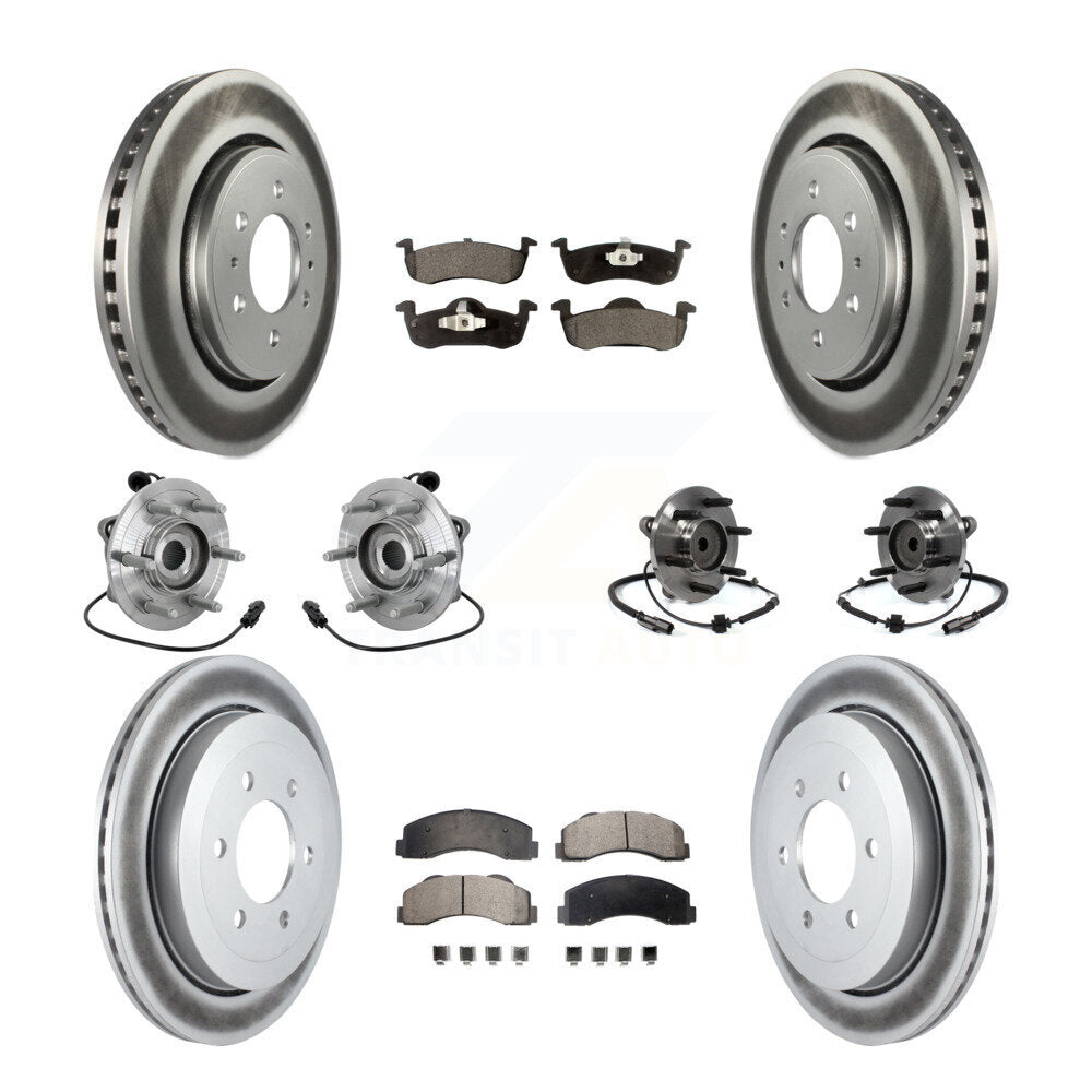 Kit de plaquettes de Rotor de frein revêtues de roulement de moyeu avant et arrière (10 pièces) pour Ford Expedition RW
