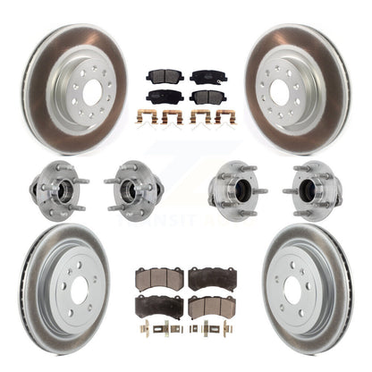 Kit de Rotor et de plaquettes de frein à disque revêtus de roulement de moyeu avant et arrière (10 pièces) pour Cadillac CT