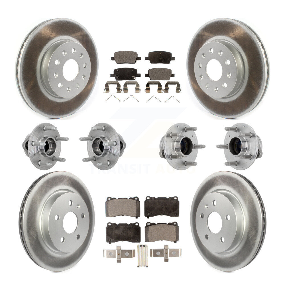 Kit de plaquettes de rotor de frein, roulement de moyeu avant et arrière (10 pièces) pour Chevrolet Camaro CT